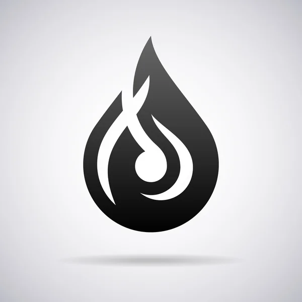 水ドロップのベクトルのロゴ。デザイン テンプレート — ストックベクタ