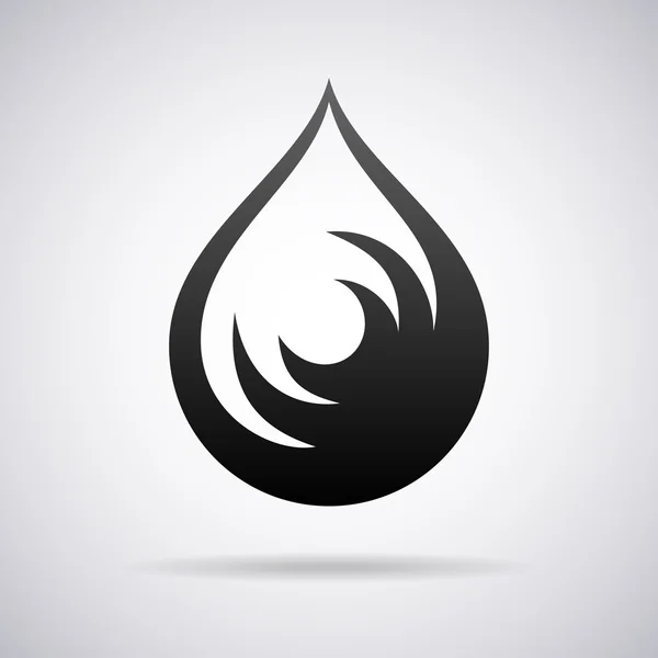 Logo de gota de agua vectorial. Plantilla diseño — Vector de stock