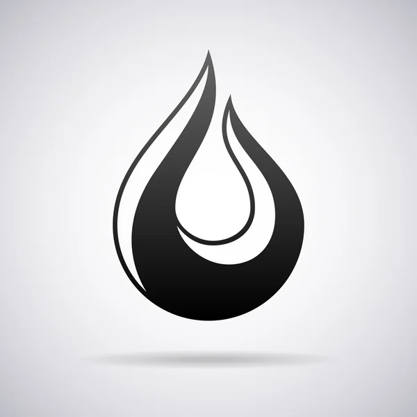 Logo de gota de agua vectorial. Plantilla diseño — Vector de stock