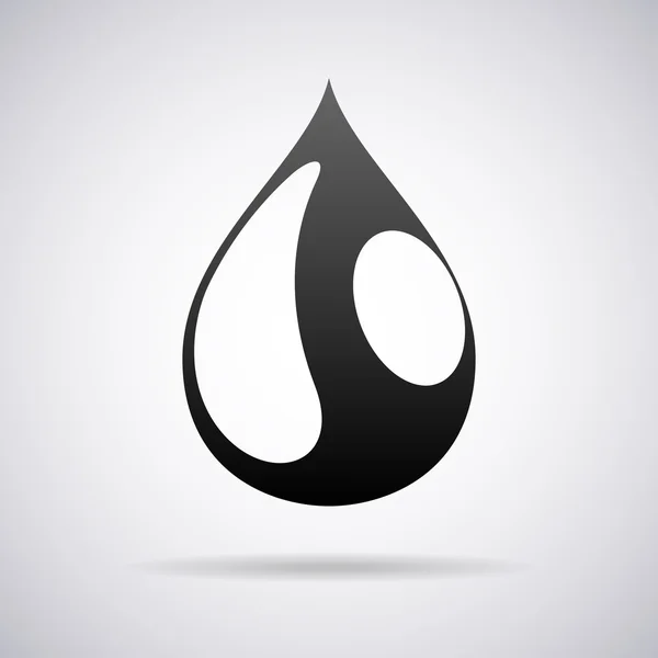 Logo de gota de agua vectorial. Plantilla diseño — Vector de stock