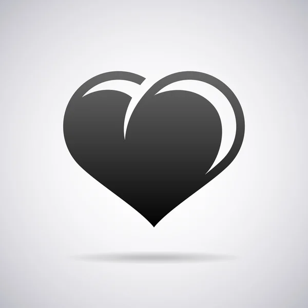 Icono del corazón del vector. Plantilla diseño — Vector de stock