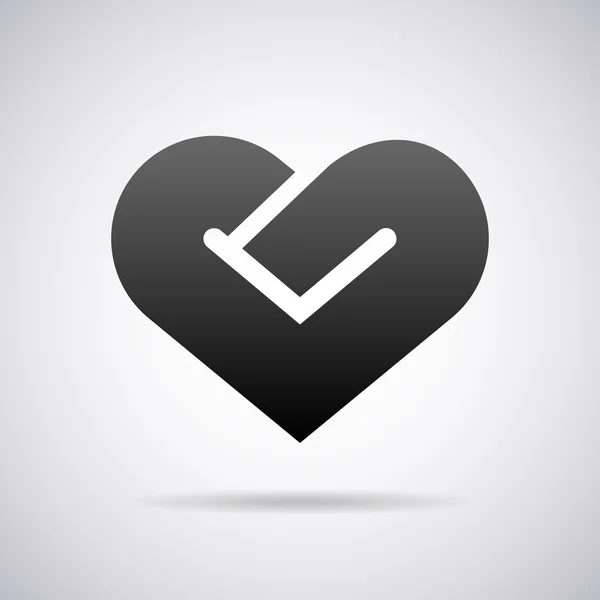 Icono del corazón del vector. Plantilla diseño — Vector de stock