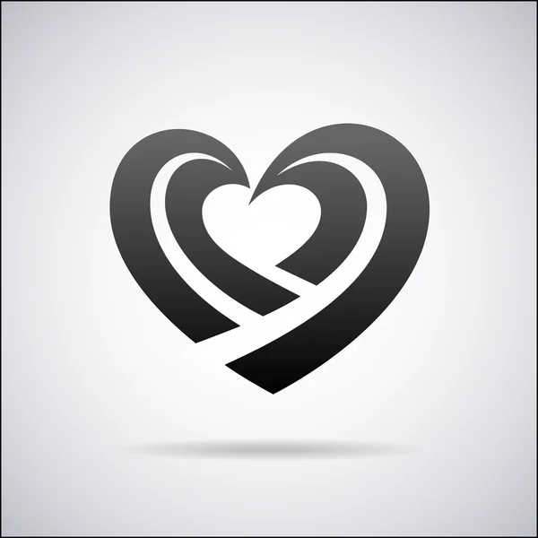 Icono del corazón del vector. Plantilla diseño — Vector de stock