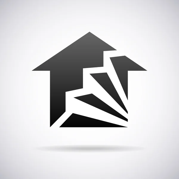 Vector huis logo. Ontwerpsjabloon — Stockvector