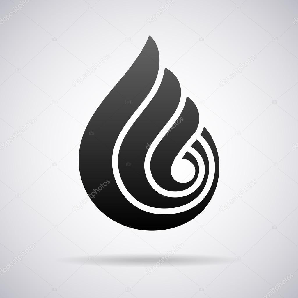 Vector water drop logo. Design template