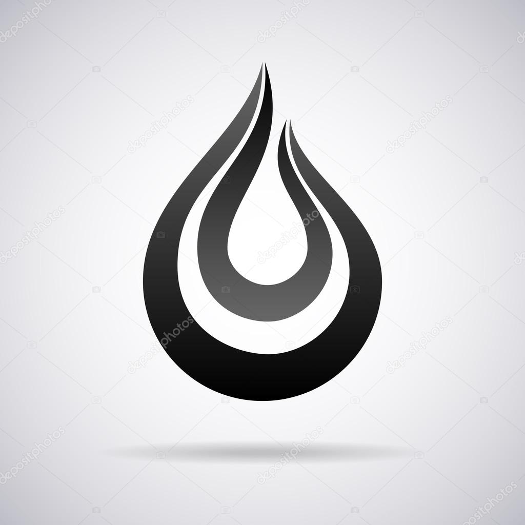 Vector water drop logo. Design template