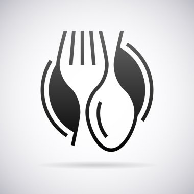 Vector food service logo.Design template clipart