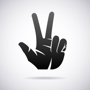 Vektör zafer el jest işareti