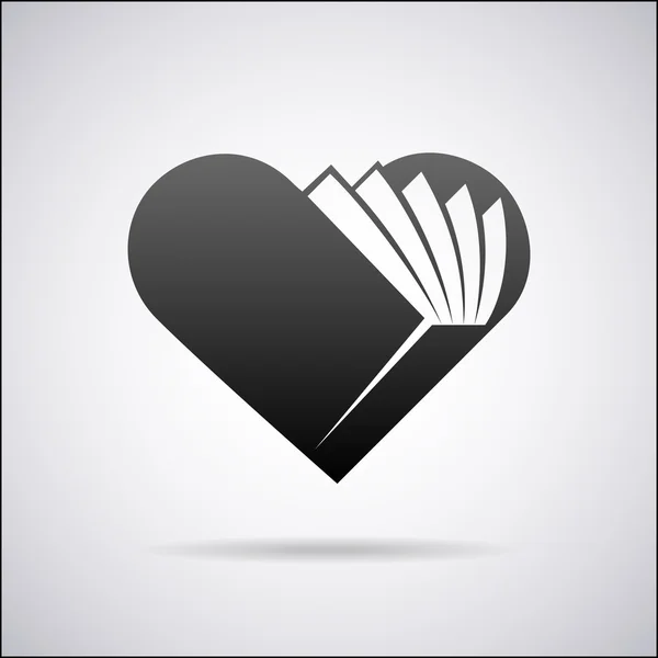 Plantilla de diseño del logotipo del corazón vector — Vector de stock