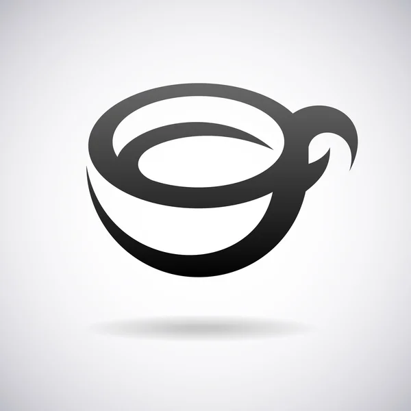 Logo taza de café vectorial. Plantilla diseño — Archivo Imágenes Vectoriales