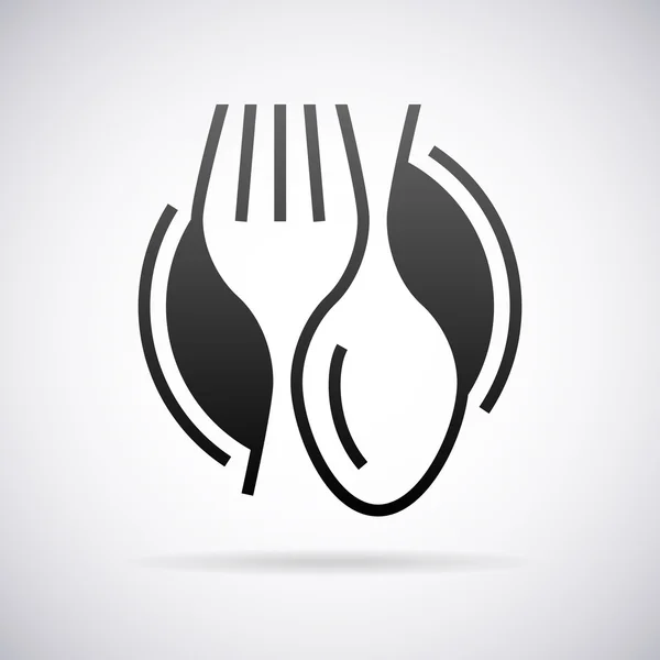 Vector food service logo.Design modelo — Vetor de Stock