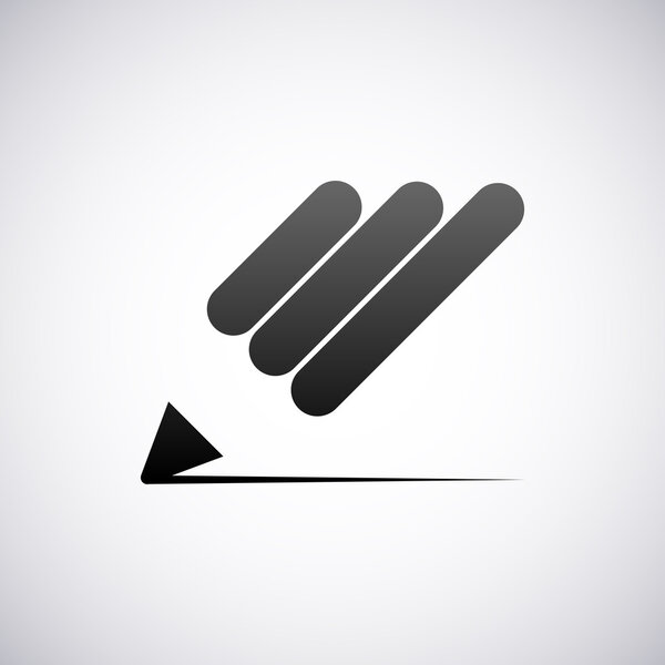 Vector pencil concet logo. Design template