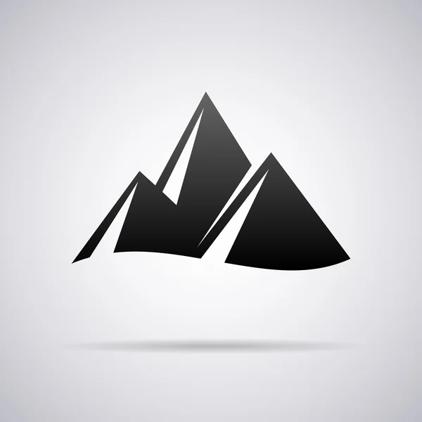 Logo de montañas vectoriales. Plantilla diseño — Vector de stock