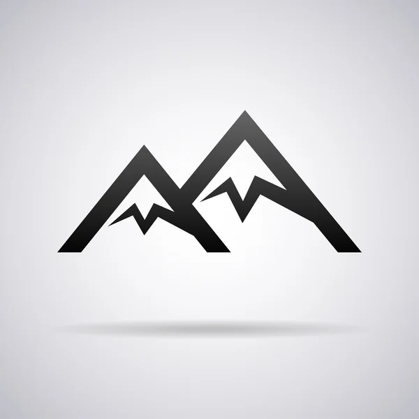 Logo de montañas vectoriales. Plantilla diseño — Vector de stock