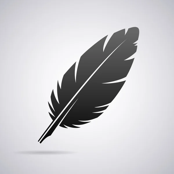 Feather pen vector icon — Stock Vector