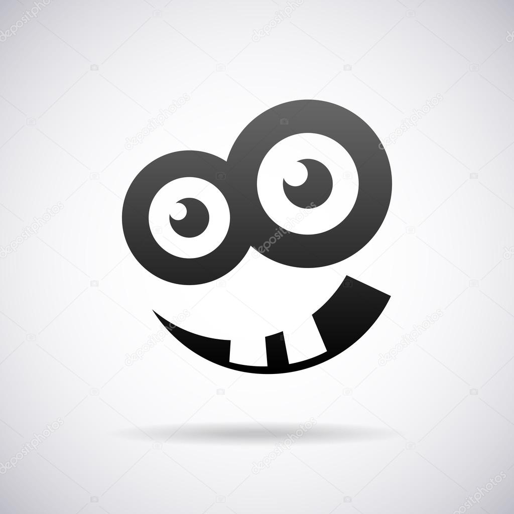 Smiling face icon vector illustration