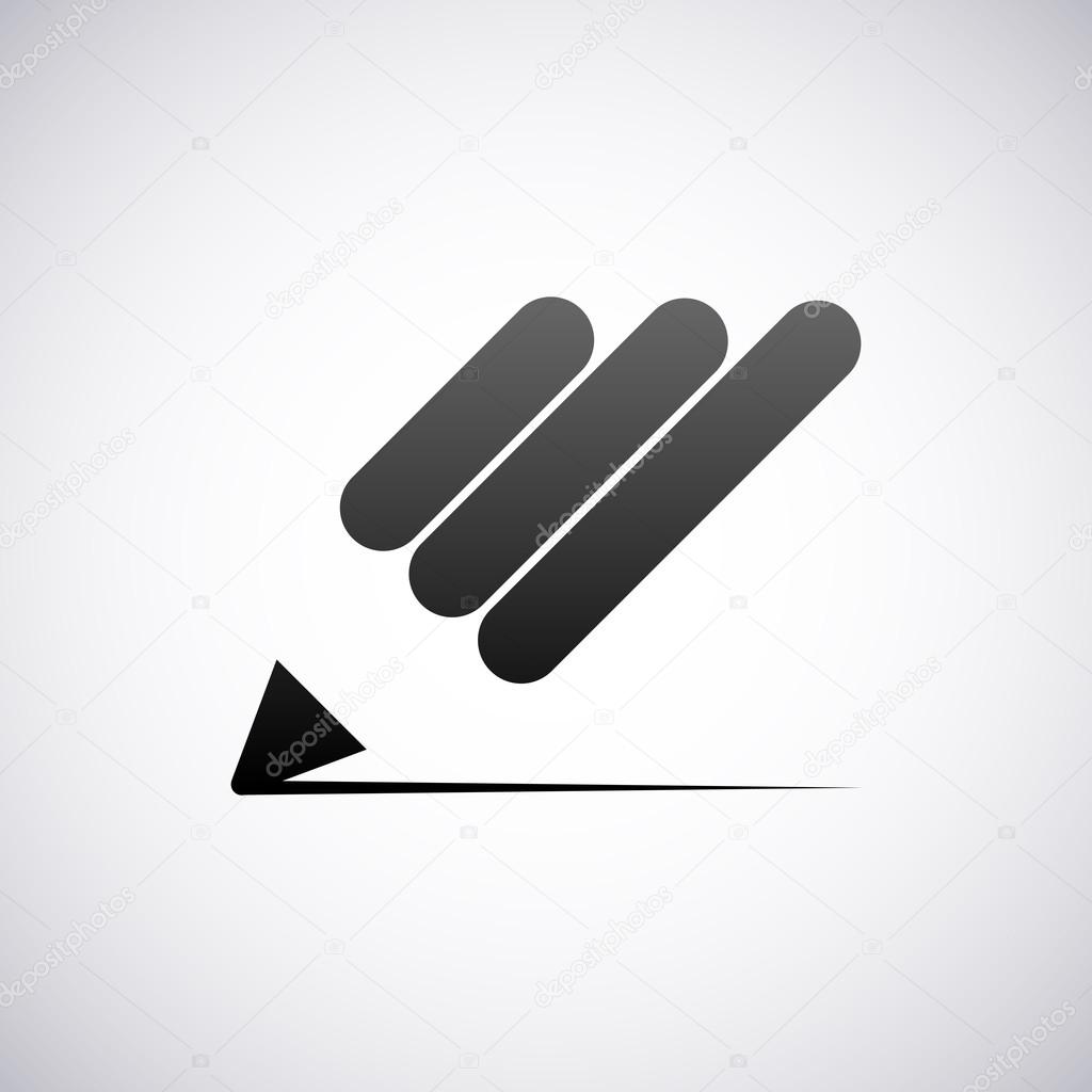 Pencil concet logo design template vector illustration