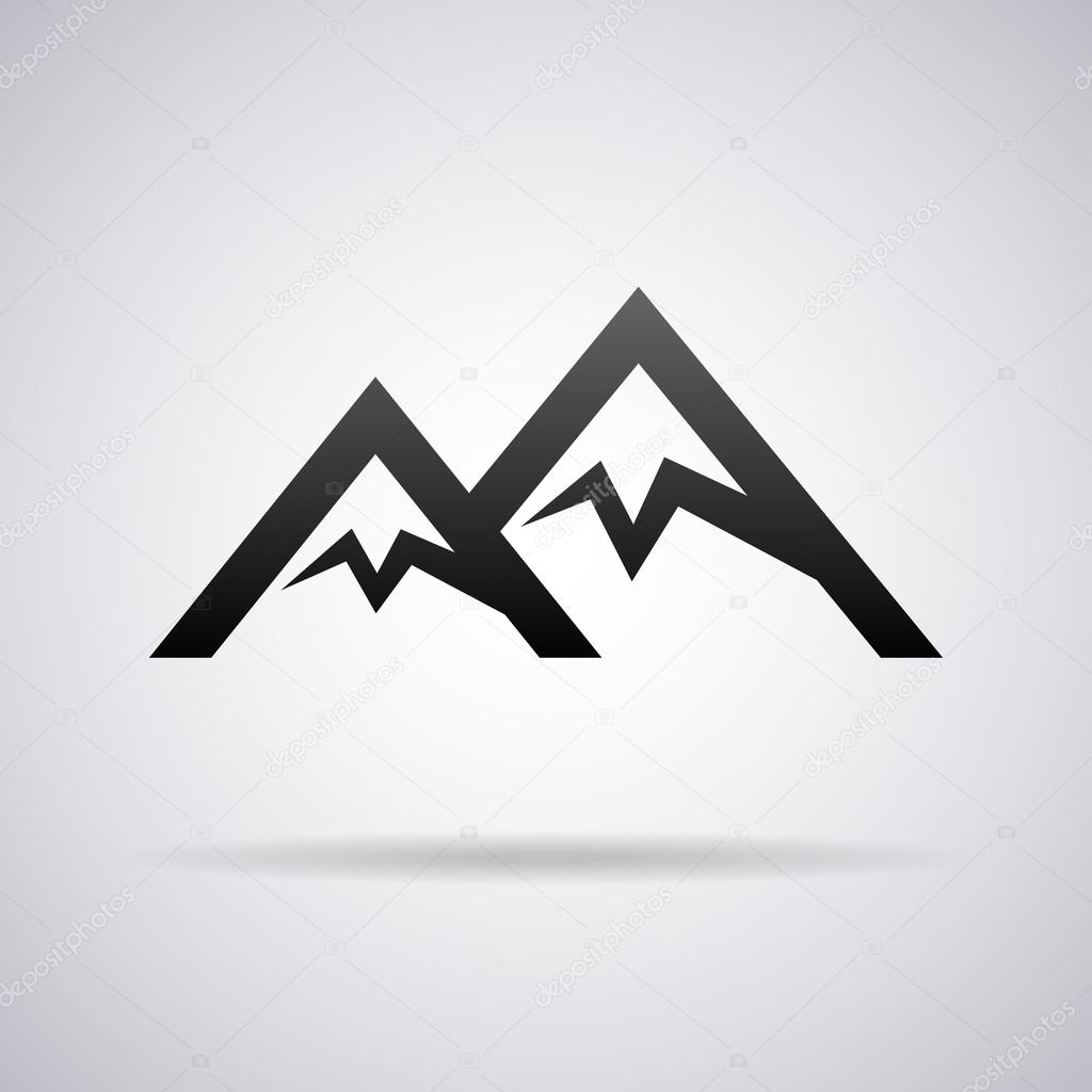 Mountains logo design template vector illustration