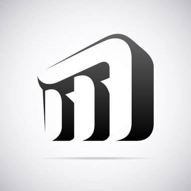 Vektör logo için mektup M. tasarım şablonu