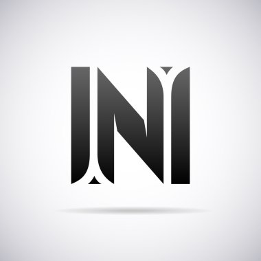 Vektör logo için mektup N. tasarım şablonu