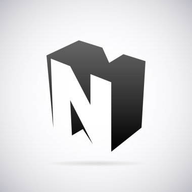 Vektör logo için mektup N. tasarım şablonu