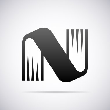 Vektör logo için mektup N. tasarım şablonu