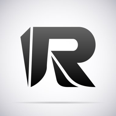 Vektör logo için mektup R. tasarım şablonu