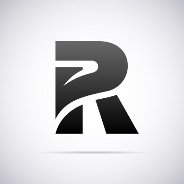 Vektör logo için mektup R. tasarım şablonu