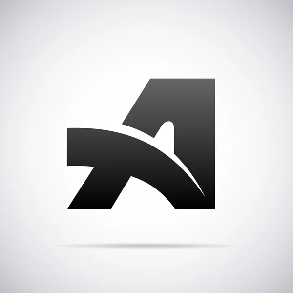 Vektor logo levelet A. tervezősablon — Stock Vector