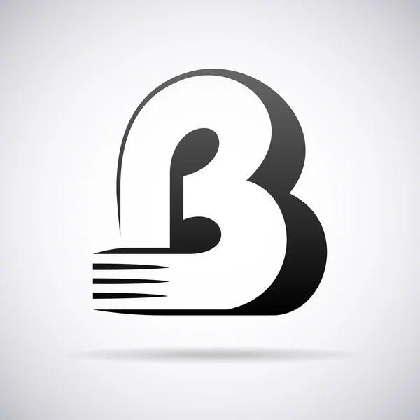 Vector logo for letter B. Design template — Stock Vector