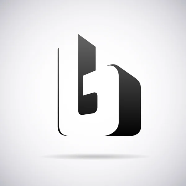 Logo vectoriel pour la lettre B. Modèle de conception — Image vectorielle