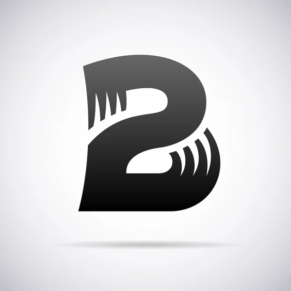 Vector logo for letter B. Design template — Stock Vector