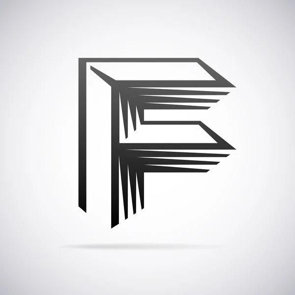 Logo vectorial para letra F. Plantilla de diseño — Vector de stock