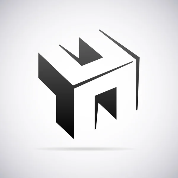 Logo vectorial para letra H. Plantilla de diseño — Vector de stock