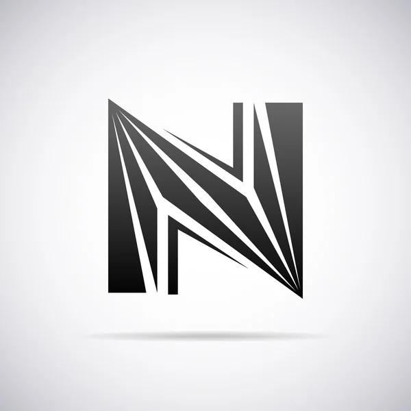 Wektor logo na literę N. Design szablon — Wektor stockowy