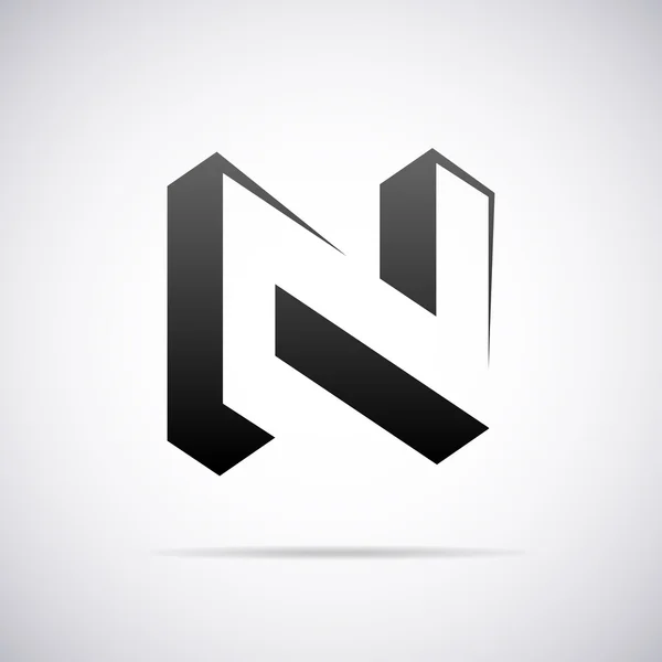 Vector logo voor brief N. ontwerpsjabloon — Stockvector