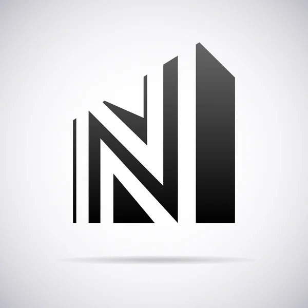 Logo vectorial para letra N. Plantilla de diseño — Archivo Imágenes Vectoriales