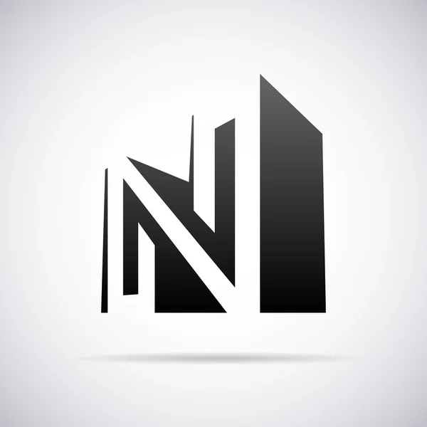 Vector logo voor brief N. ontwerpsjabloon — Stockvector