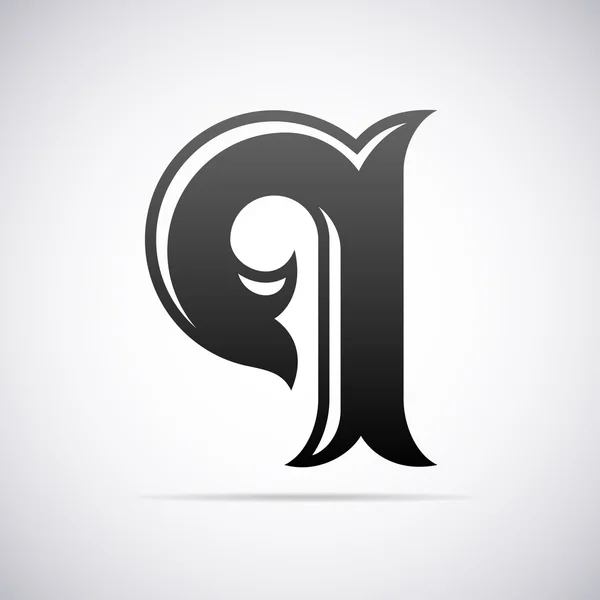 Logotipo del vector para la letra Q. Plantilla diseño — Archivo Imágenes Vectoriales
