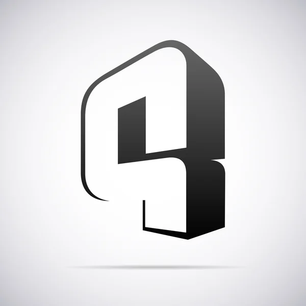 Vector logo voor brief Q. ontwerpsjabloon — Stockvector