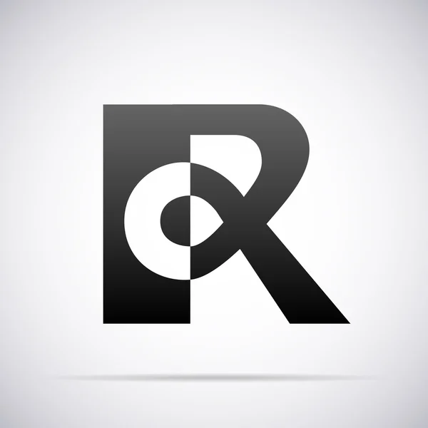 Vector logo for letter R. Design template — Stock Vector