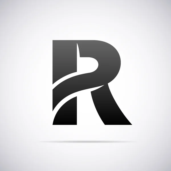 Logo vectorial para letra R. Plantilla de diseño — Archivo Imágenes Vectoriales