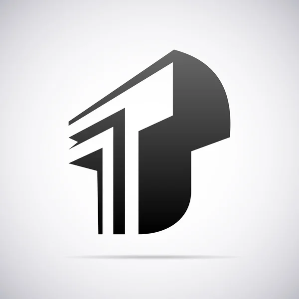 Vector logo voor brief T. ontwerpsjabloon — Stockvector