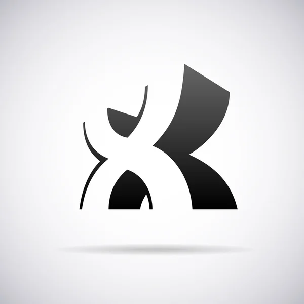 Vector logo for letter X. Design template — Stock Vector