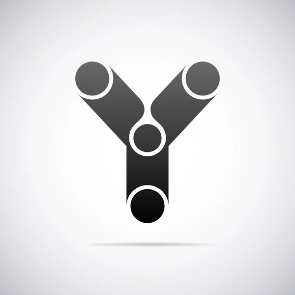 Logotipo do vetor para a letra Y. Modelo de projeto — Vetor de Stock