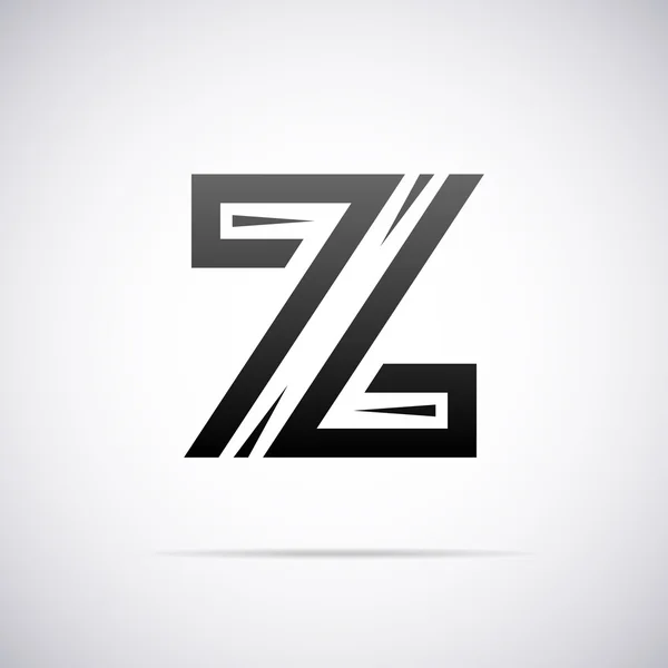 Logotipo do vetor para a letra Z. Modelo de projeto —  Vetores de Stock