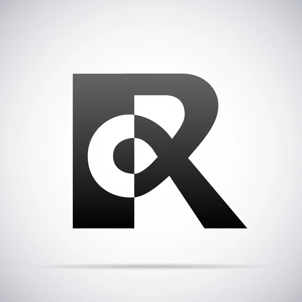 Vektor logo levél R. tervezősablon Stock Vektor