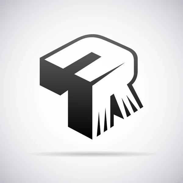 Vektör logo için mektup R. tasarım şablonu Telifsiz Stok Vektörler