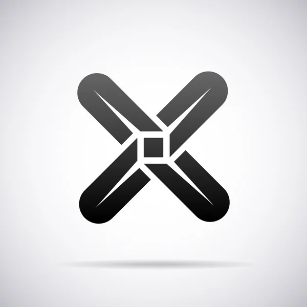 Vektor logotypen för bokstaven X. formgivningsmall Royaltyfria Stockvektorer