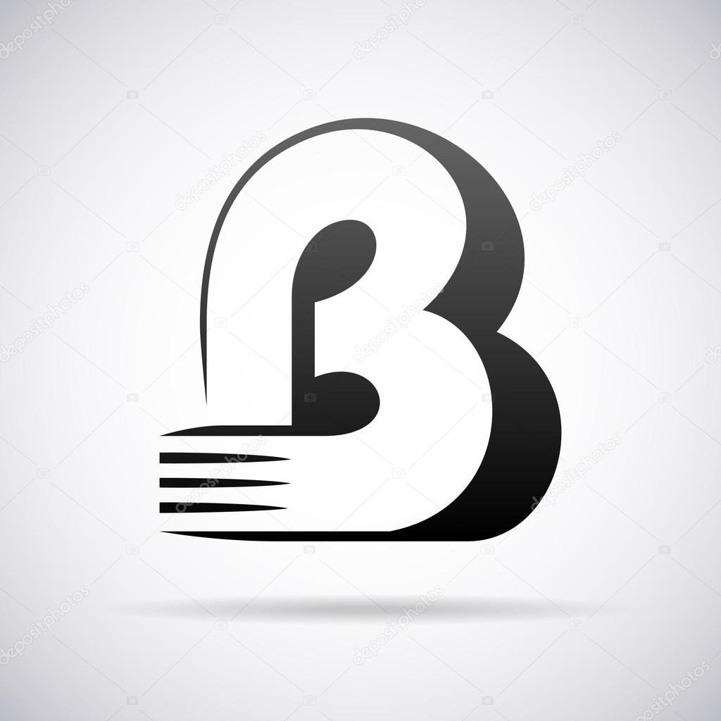 Vector logo for letter B. Design template